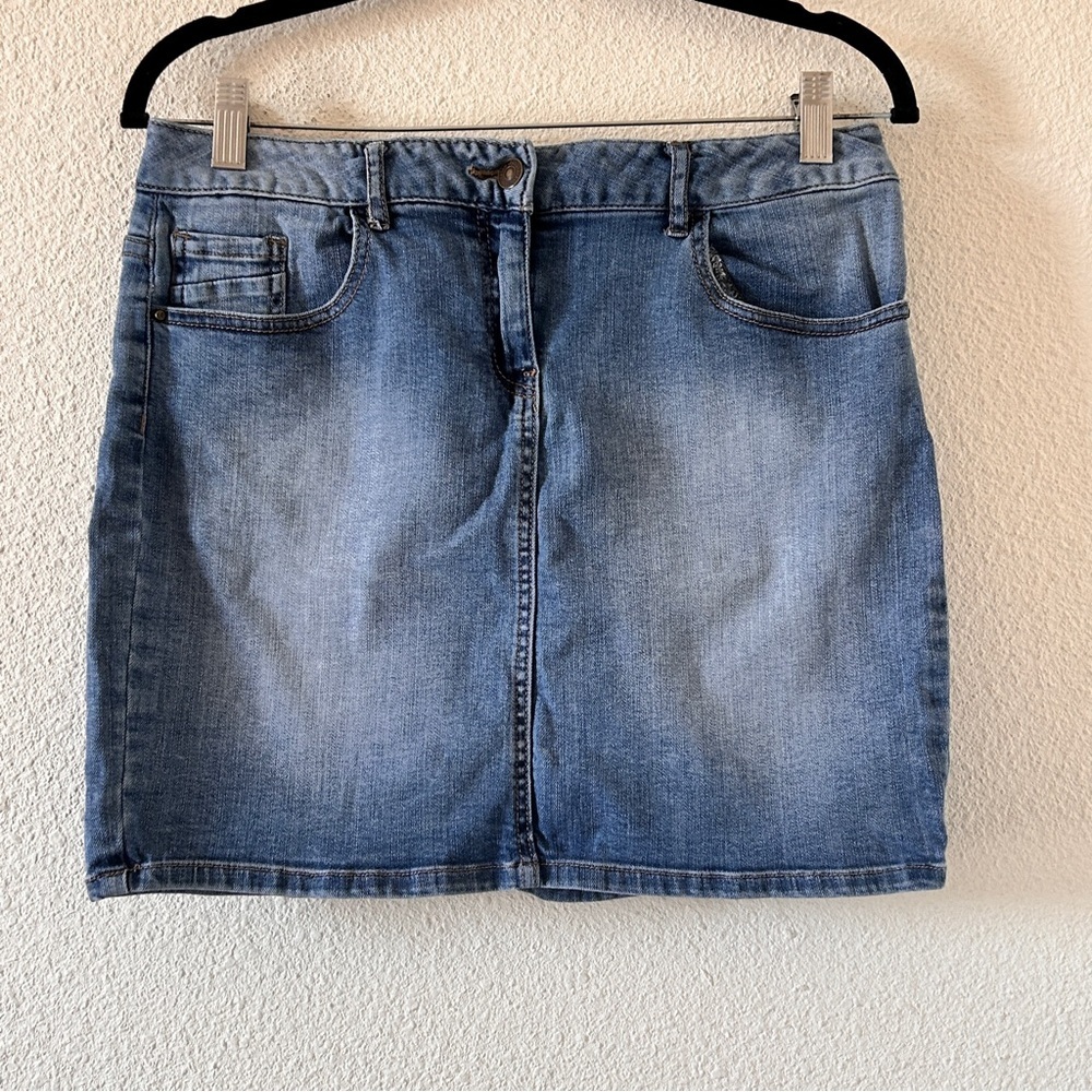 Etam Jeans Denim Skirt women’s 30-32 waist Stretchy Western Rodeo summer cowgirl